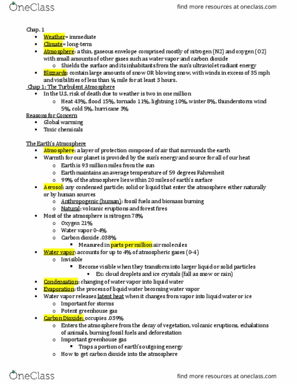 ATMO 201 Chapter Notes - Chapter 1-3: Latent Heat, Celsius, Radiant Energy thumbnail