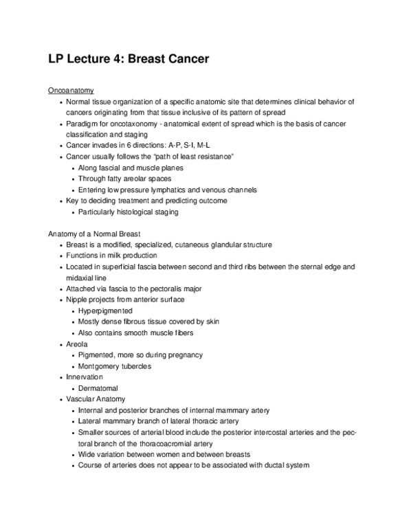 Anatomy and Cell Biology 4461B Lecture Notes - Myoepithelial Cell, Acinus, Follicular Phase thumbnail