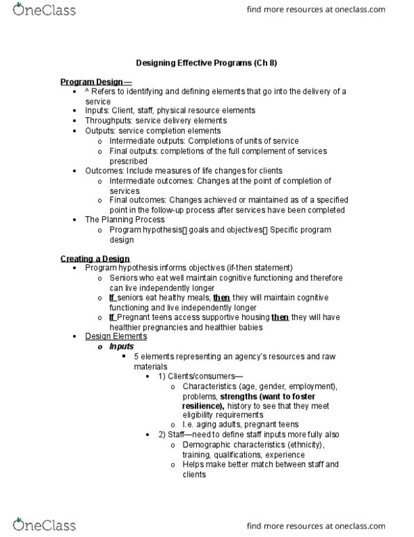 FRHD 2350 Lecture Notes - Lecture 11: Logic Model, Institute For Operations Research And The Management Sciences, Socioeconomic Status thumbnail