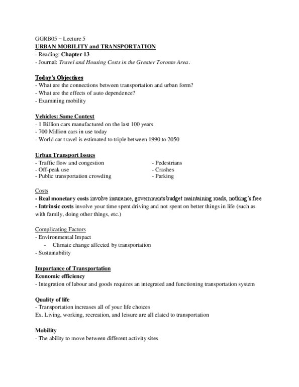 GGRB05H3 Lecture Notes - Lecture 5: Urban Heat Island, Prince Edward Viaduct, Consumerism thumbnail