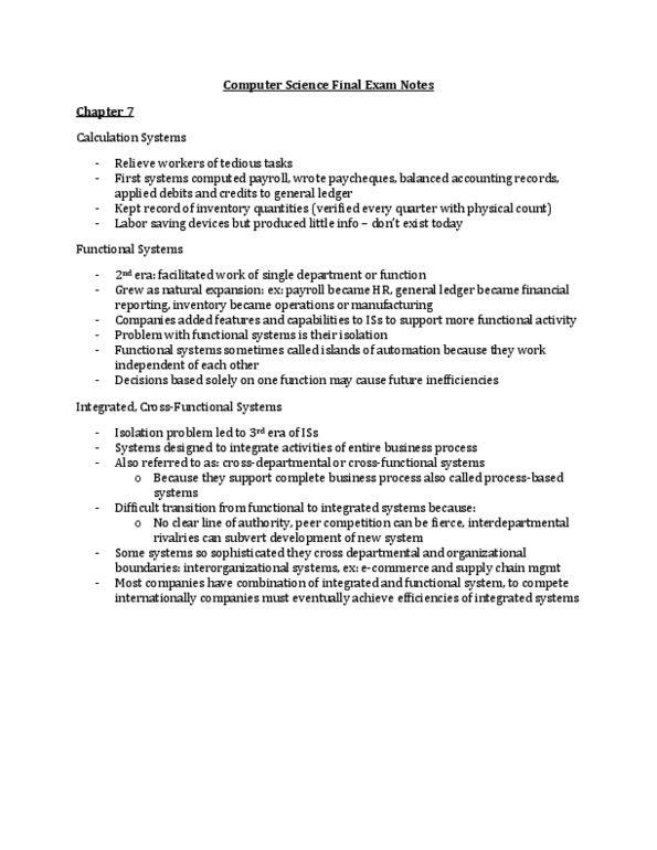 Computer Science 1032A/B Chapter Notes - Chapter 7: Sales Operations, General Ledger, Business Process thumbnail