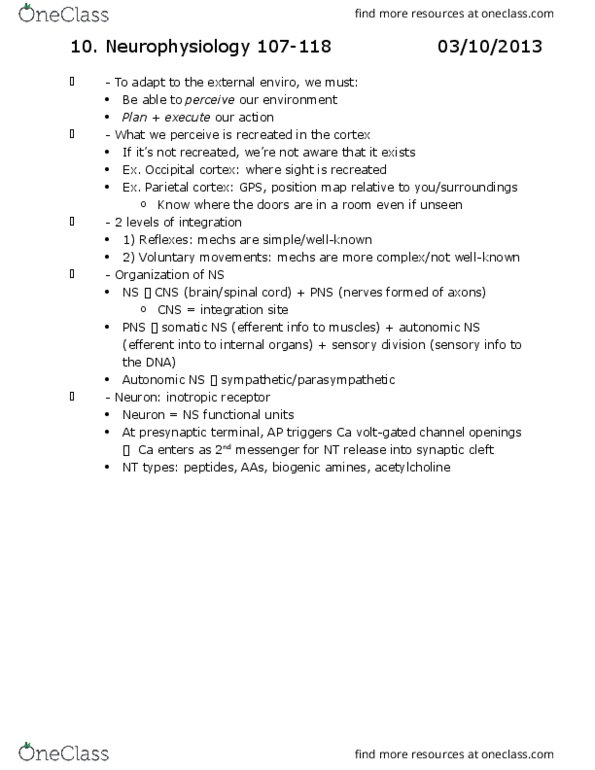 ANP 1106 Chapter Notes - Chapter 10: Retinal Ganglion Cell, Crista Ampullaris, Pupillary Light Reflex thumbnail