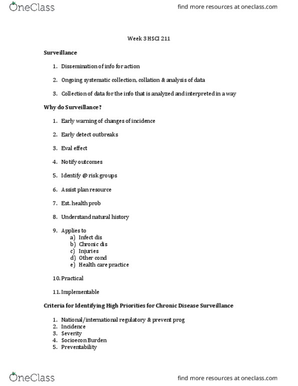 HSCI 211 Lecture Notes - Lecture 3: Def Ii, Eval, Data Reporting thumbnail