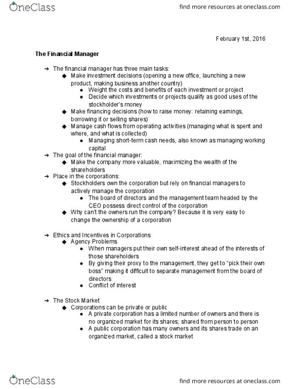 SMG FE 101 Chapter Notes - Chapter 1: Foreign Exchange Market, Weighted Arithmetic Mean, Issued Shares thumbnail