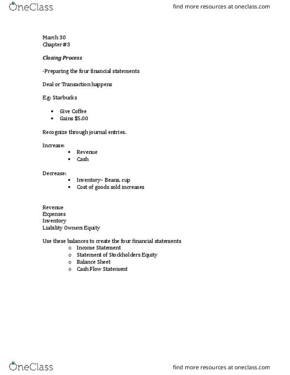 ACC-202 Lecture Notes - Lecture 27: Cash Flow Statement, Financial Statement, Accrual thumbnail