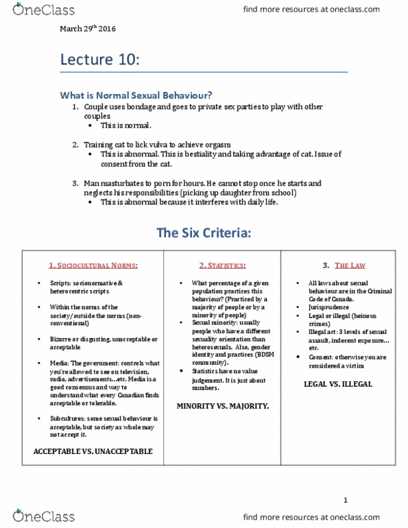 PSY 3122 Lecture Notes - Lecture 10: Heterosexism, Sexual Minority, Egosyntonic And Egodystonic thumbnail