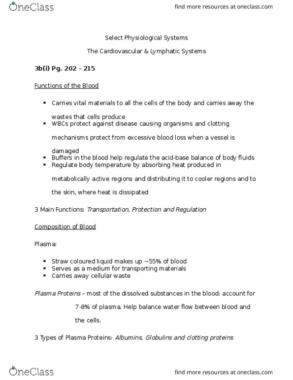 BIOL 1080 Chapter Notes - Chapter 3b(I): Bone Marrow, B Cell, T Cell thumbnail