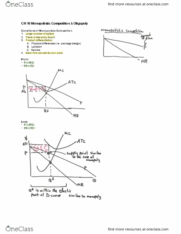 ECON101 Lecture Notes - Lecture 10: Monopolistic Competition, Root Mean Square, Strategic Dominance thumbnail