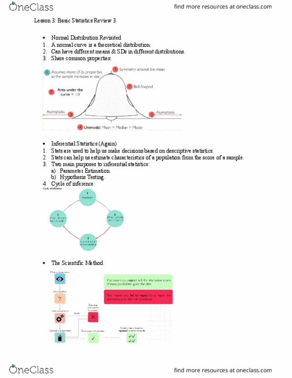 PSYC 316 Lecture Notes - Lecture 3: Null Hypothesis, Statistical Inference, Effect Size thumbnail