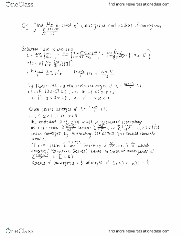 MAT136H1 Lecture 29: Power Series (continued) thumbnail