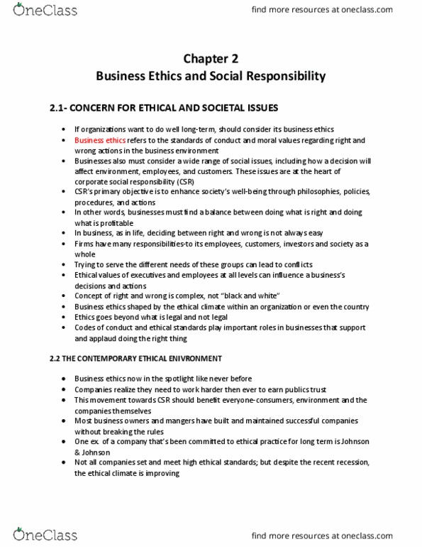 RSM100Y1 Lecture Notes - Lecture 12: Corporate Social Responsibility, Tiffany & Co., Johnson & Johnson thumbnail