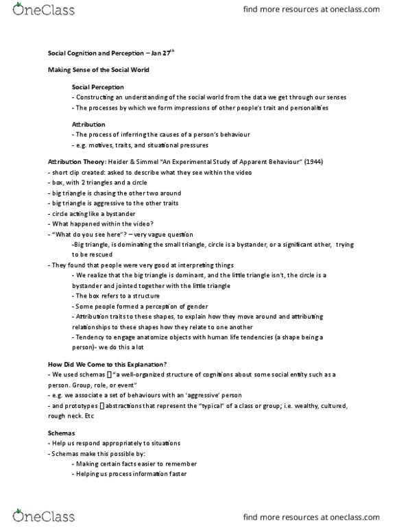 SOCPSY 1Z03 Lecture Notes - Lecture 5: Georg Simmel, Impression Formation, Centrality thumbnail