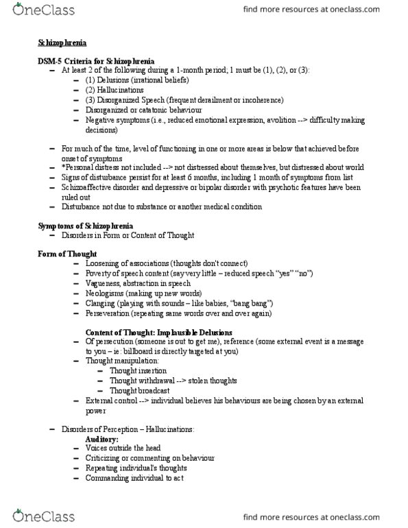 PSYCH 2AP3 Lecture Notes - Lecture 2: Ventricular System, Schizoaffective Disorder, Avolition thumbnail