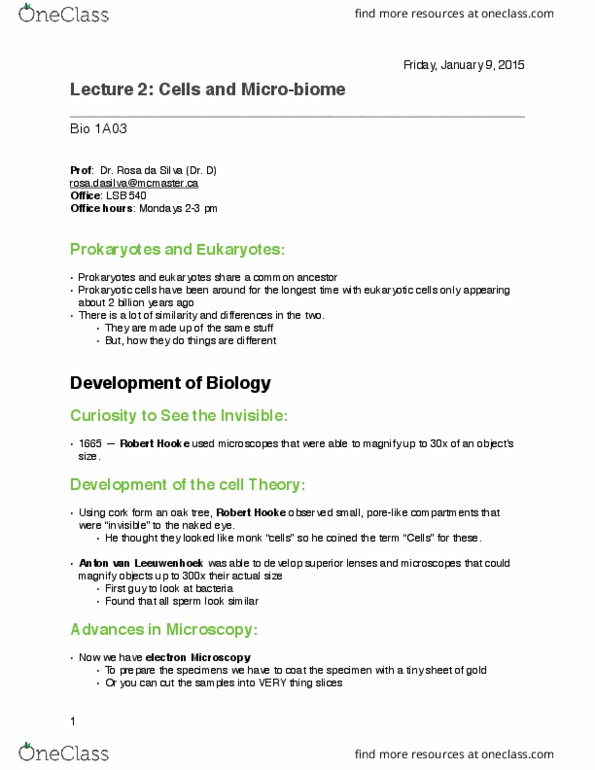 BIOLOGY 1A03 Lecture 2: Lecture 2 thumbnail