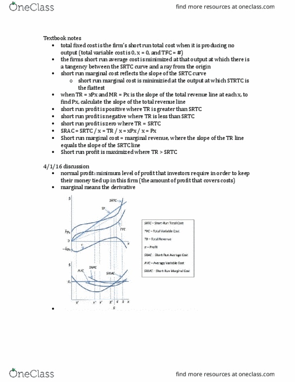 ECON 203 Chapter Notes - Chapter 7-12: Marginal Revenue, Marginal Cost, Fixed Cost thumbnail