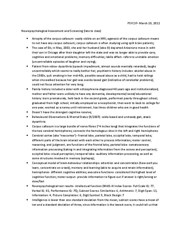 PSYC37H3 Lecture Notes - Lecture 9: Neocortex, Stroop Effect, Basal Ganglia thumbnail