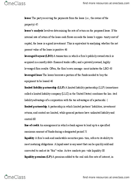 ACCT-311 Lecture Notes - Lecture 3: Limited Liability Partnership, Leveraged Buyout, Liquidity Premium thumbnail