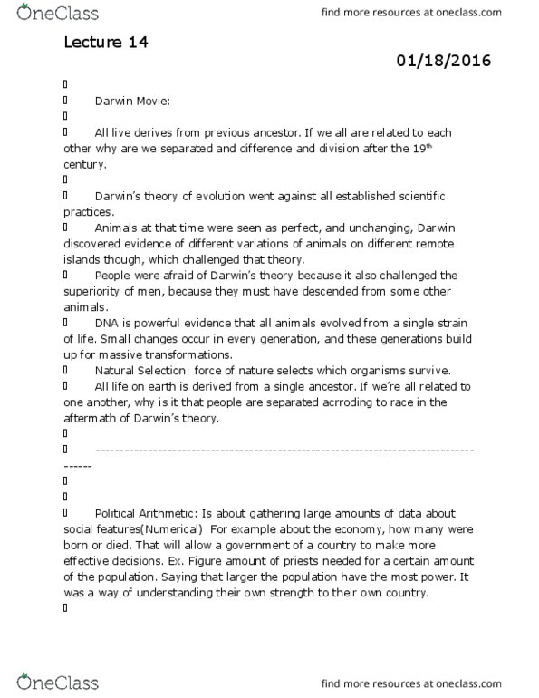 NATS 1750 Lecture Notes - Lecture 14: Adolphe Quetelet, Error Function, Anthropometry thumbnail