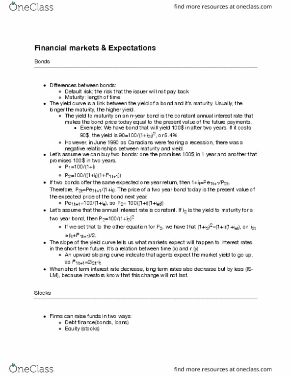 ECO 2143 Lecture Notes - Lecture 8: Yield Curve, Pyramid Scheme, Exchange Rate thumbnail