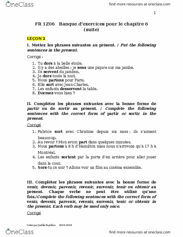 FRENCH 1Z06 Chapter Notes - Chapter 6: Voseo, Ministry Of Intelligence, Voir thumbnail