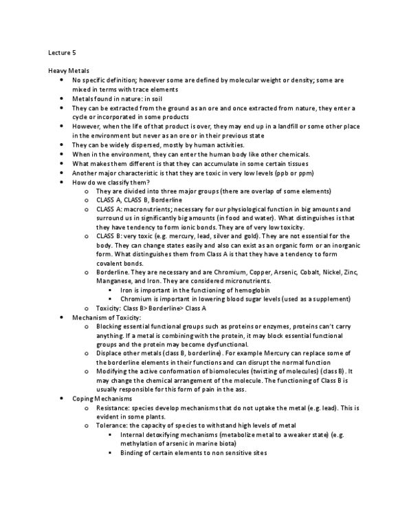 EESA07H3 Lecture Notes - Lecture 5: Intellectual Disability, Covalent Bond, Molybdenum thumbnail