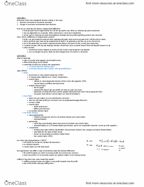 Economics 2152A/B Lecture Notes - Lecture 1: Limited Liability Partnership, University Of Western Ontario, Root Mean Square thumbnail