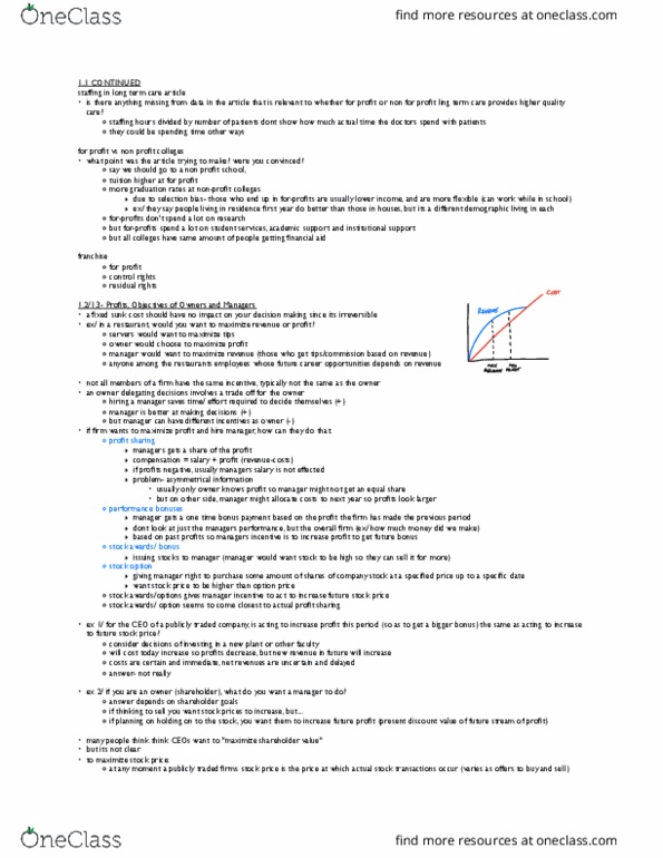 Economics 2152A/B Lecture Notes - Lecture 2: Root Mean Square, Sunk Costs thumbnail