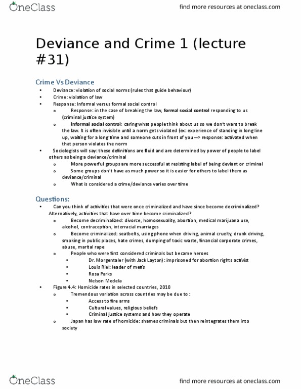 SOCIOL 1A06 Lecture Notes - Lecture 31: Marital Rape, Henry Morgentaler, Jack Layton thumbnail