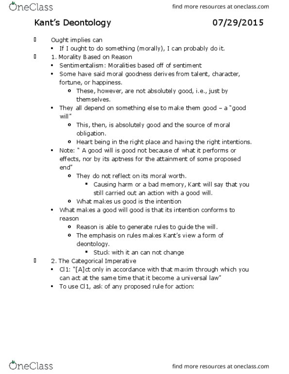 PHI 2010 Lecture Notes - Lecture 12: Joseph Butler, Rule Utilitarianism, Egotism thumbnail