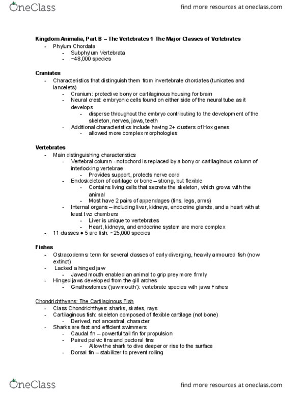 ECON 2010 Lecture 8: Section 8B - Vertebrates thumbnail