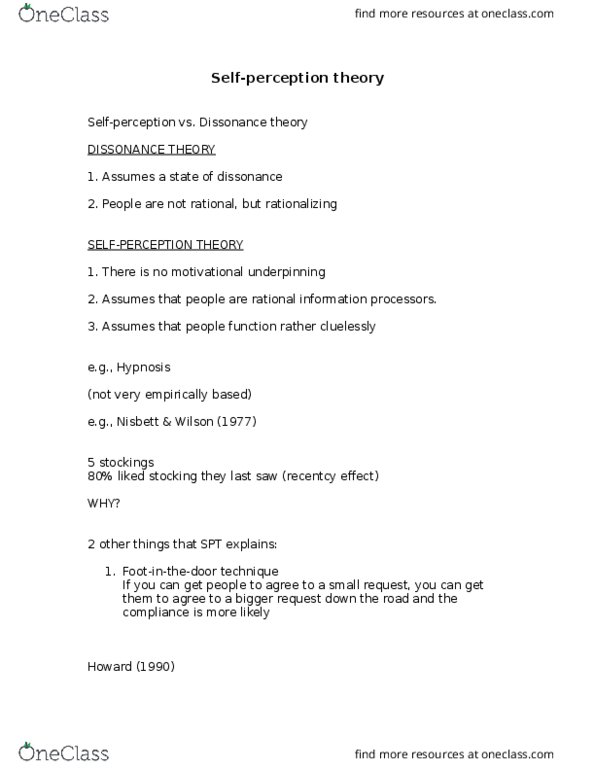 PSYCO241 Lecture Notes - Lecture 6: High High, Motivation, Mihaly Csikszentmihalyi thumbnail