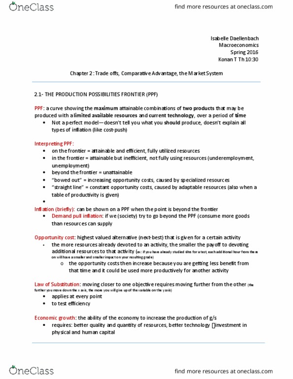 ECON1132 Chapter Notes - Chapter 2: Invisible Hand, Scatter Plot, Free Market thumbnail