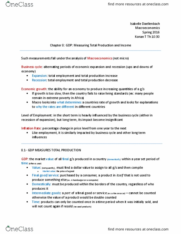 ECON1132 Chapter Notes - Chapter 8: Gdp Deflator, Nanny, Weighted Arithmetic Mean thumbnail