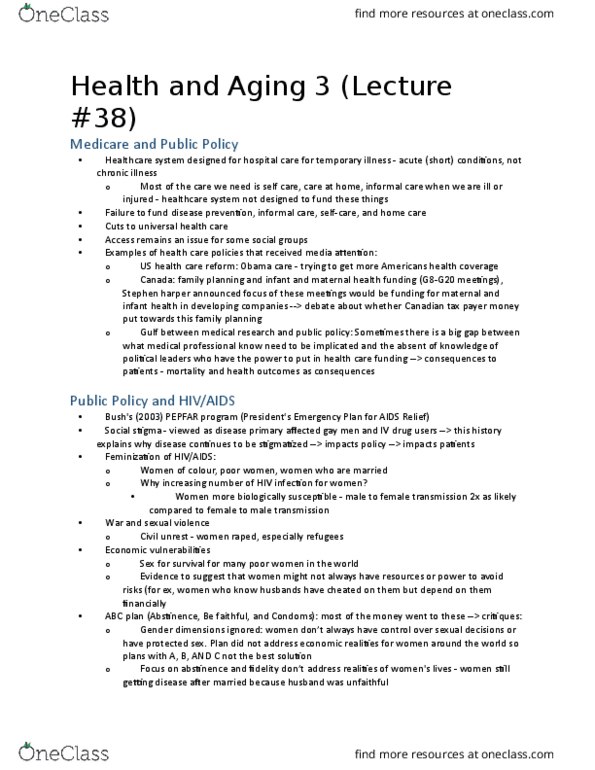 SOCIOL 1A06 Lecture 38: Health and Aging 3 thumbnail