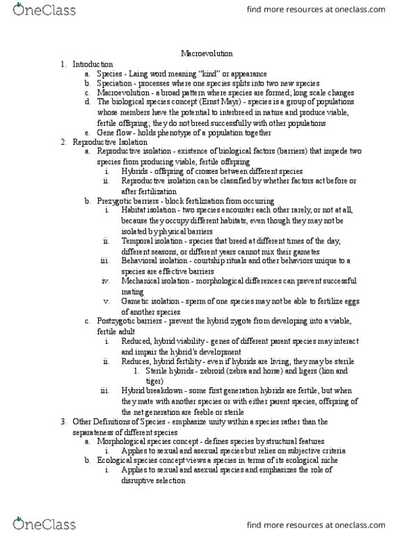 01:119:115 Lecture Notes - Lecture 21: Gradualism, Chromosome, Ecological Niche thumbnail