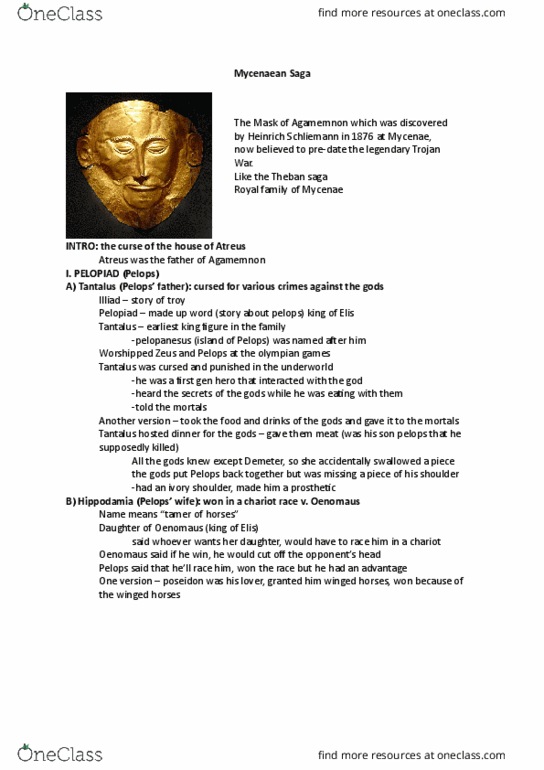 CLAS104 Lecture Notes - Lecture 17: Euripides, Aeschylus, Golden Fleece thumbnail