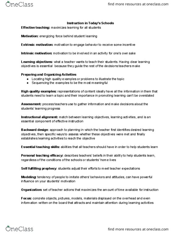 EDT 190 Chapter Notes - Chapter 11: Division Of Property, Cooperative Learning, Motivation thumbnail