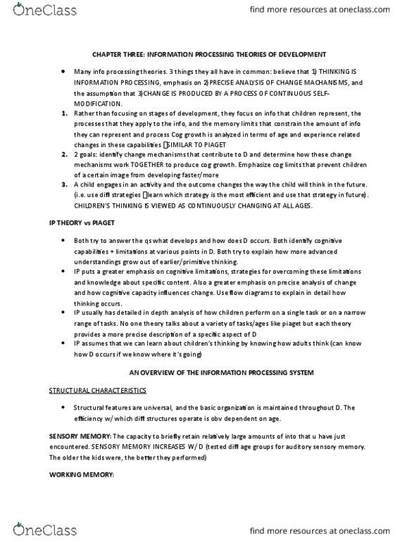 PSY312H5 Chapter Notes - Chapter 3: Waves, Dont, Procedural Memory thumbnail