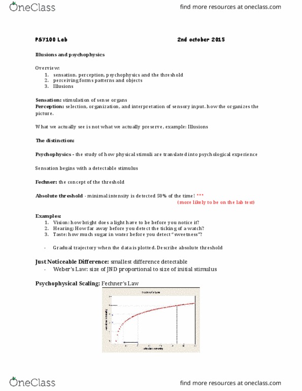 PSY100Y5 Lecture Notes - Lecture 2: Richard Wiseman, Observational Error, Ponzo Illusion thumbnail