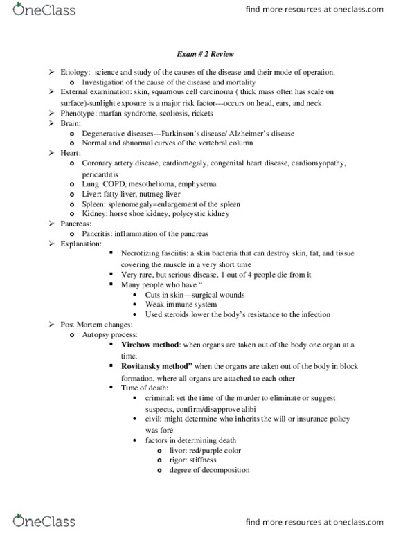 MEDT230 Lecture Notes - Lecture 2: Erythema, Epidural Administration, Sepsis thumbnail