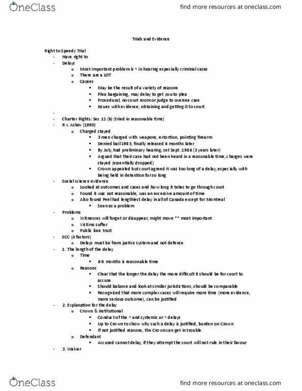 SOC 3730 Lecture Notes - Lecture 7: Closed-Circuit Television, Eyewitness Identification, Closing Argument thumbnail