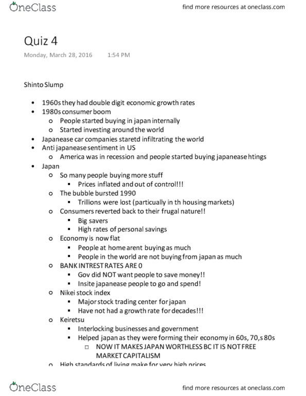 GEOG 1014 Lecture Notes - Lecture 5: Insite, Trade Bloc, Xenophobia thumbnail