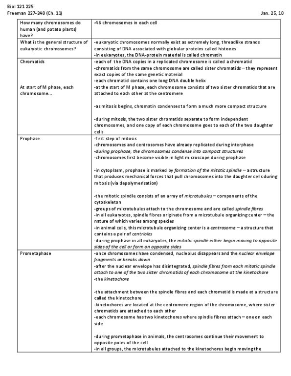 BIOL 121 Chapter Notes -Microtubule Organizing Center, Spindle Apparatus, Sister Chromatids thumbnail