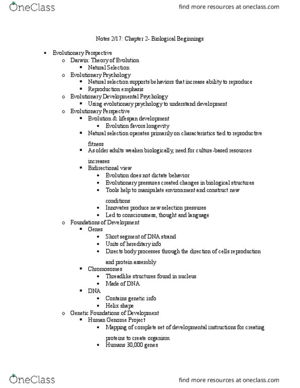 HDFS201 Lecture Notes - Lecture 2: Childbirth, Congenital Disorder, Zygote thumbnail