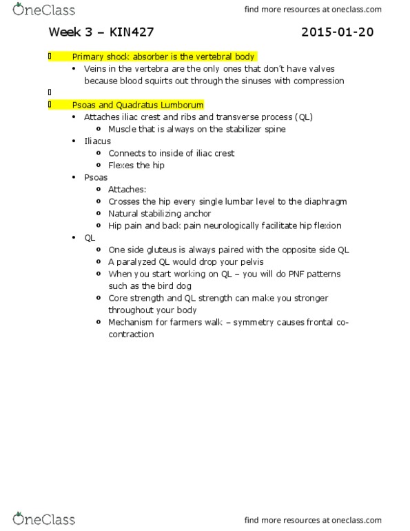 KIN427 Lecture Notes - Lecture 3: Viscoelasticity, Linear Elasticity, Rectus Abdominis Muscle thumbnail