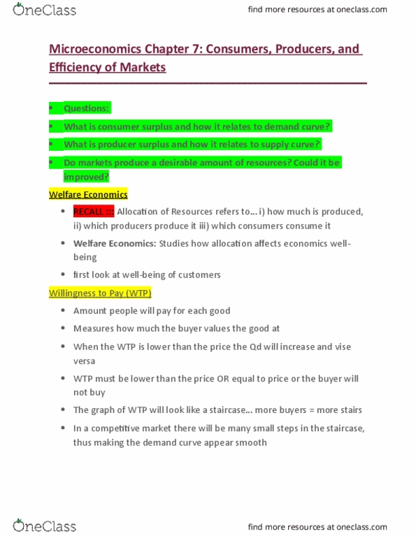 EC120 Lecture Notes - Lecture 6: Perfect Competition, Price Controls, Market Power thumbnail