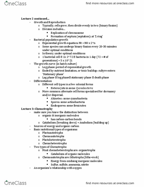 BIOL 2004 Lecture Notes - Lecture 14: Denitrification, Pyruvic Acid, Phosphorylation thumbnail