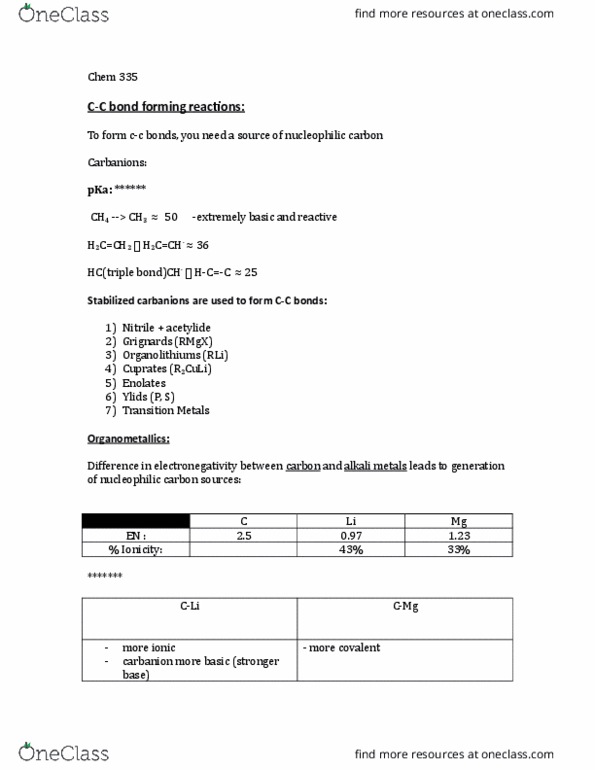 CHEM 335 Chapter Notes - Chapter 7-8: Stereospecificity, Leaving Group, Acetic Anhydride thumbnail