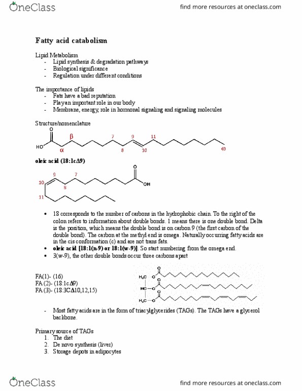 BCH 3120 Lecture Notes - Lecture 1: Glycogen, Homeostasis, Glyceraldehyde 3-Phosphate thumbnail