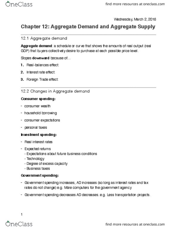 ECON 1102 Chapter Notes - Chapter 12: Economic Equilibrium, Nominal Rigidity, Full Employment thumbnail